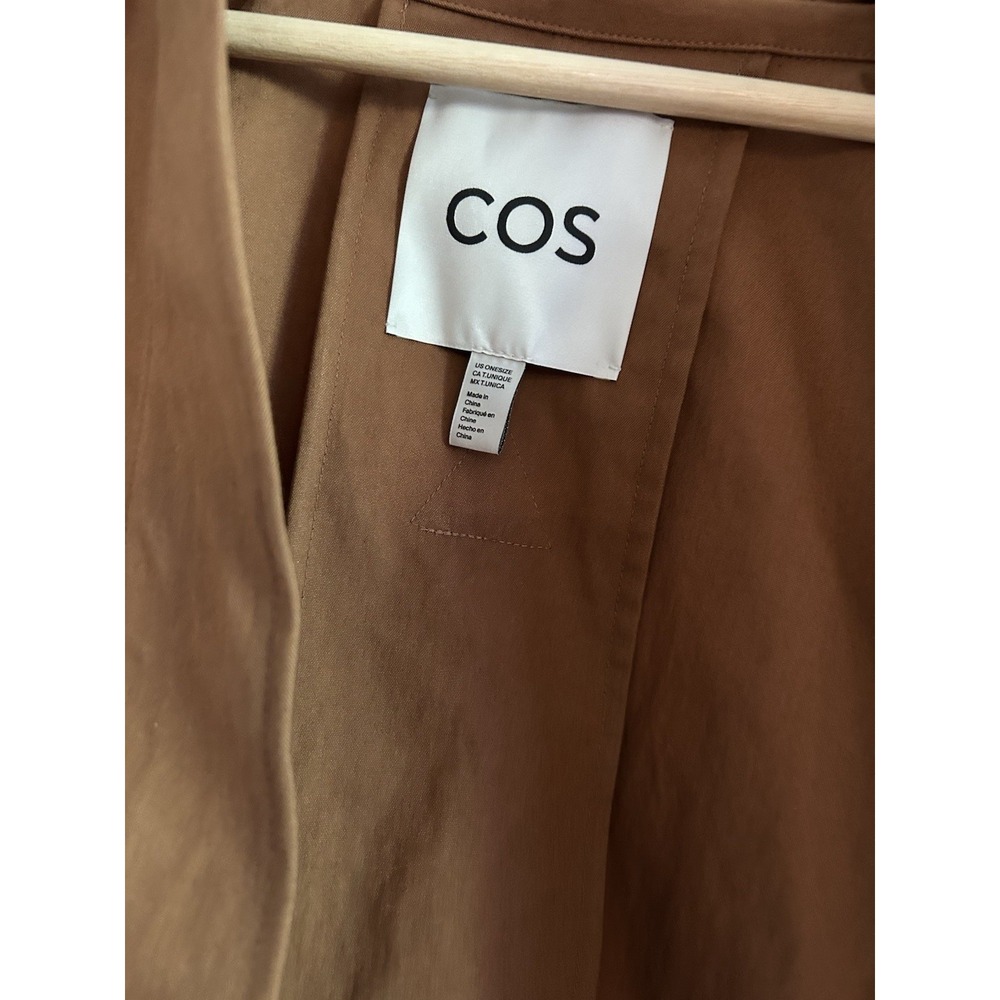 COS  Brown Oversized Cropped Trench Coat Cape S  Take A Look At My Other Items - Picture 7 of 7